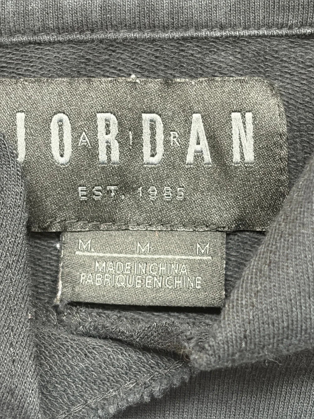 Nike Jordan Hoodie Mens Med. Black City of Flight AJ23 Basketball Short Sleeve